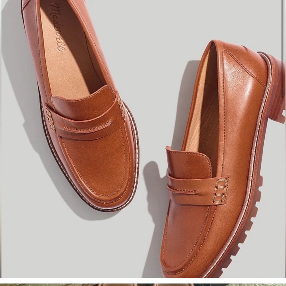 Madewell lug sole chunky loafers worn once